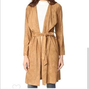 BB Dakota Faux Suede Trench Coat